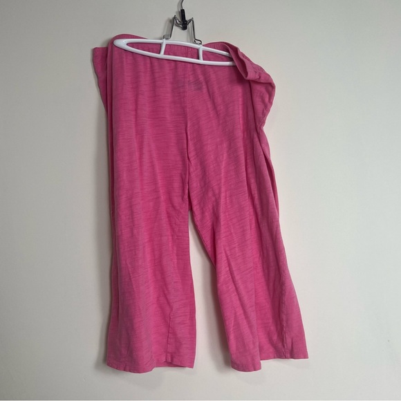 Lauren Ralph Lauren Pink Jersey Pajama Set - Lace Trim LRL Monogram Size - Picture 7 of 12